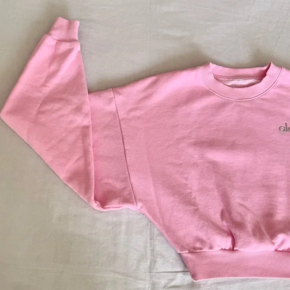 Pink Crop Crewneck - alo - Picture 7 of 15